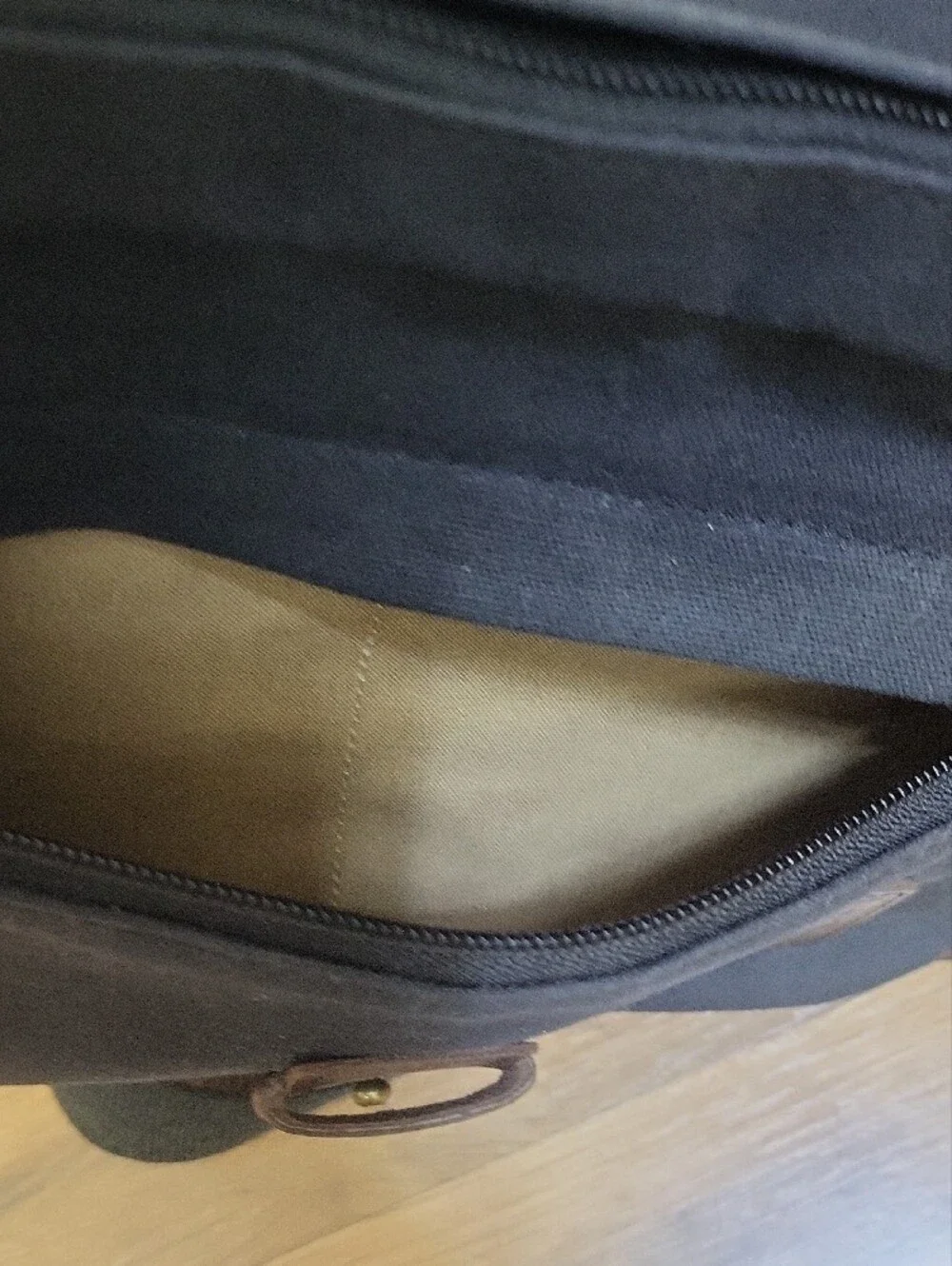 NUTSAC Black Satchel 11 Waxed Canvas & Leather Messenger Bag